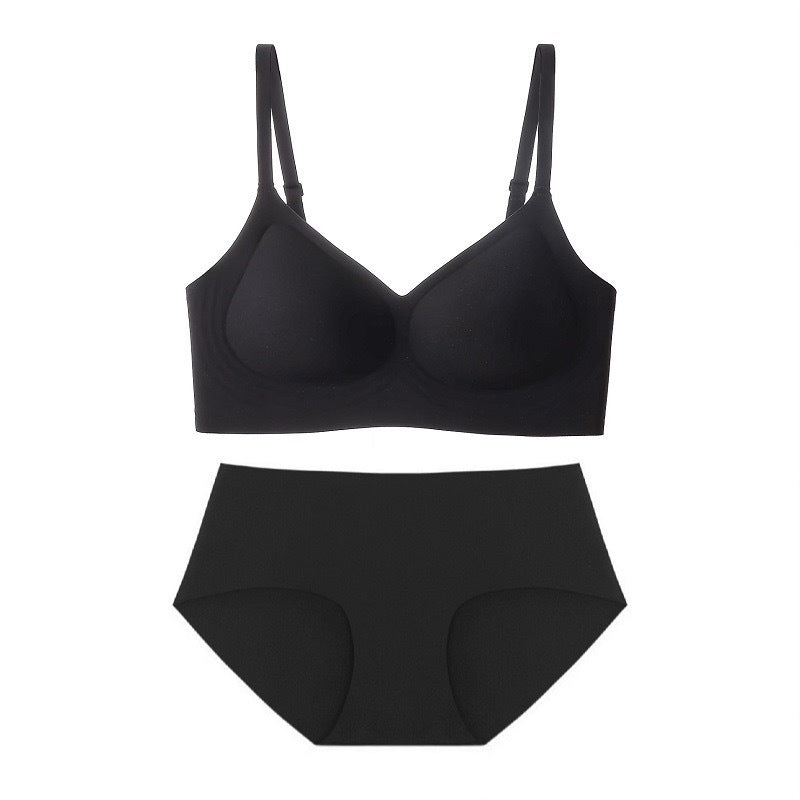 Wireless vest-style bra for women, seamless jelly-strip soft-support bra