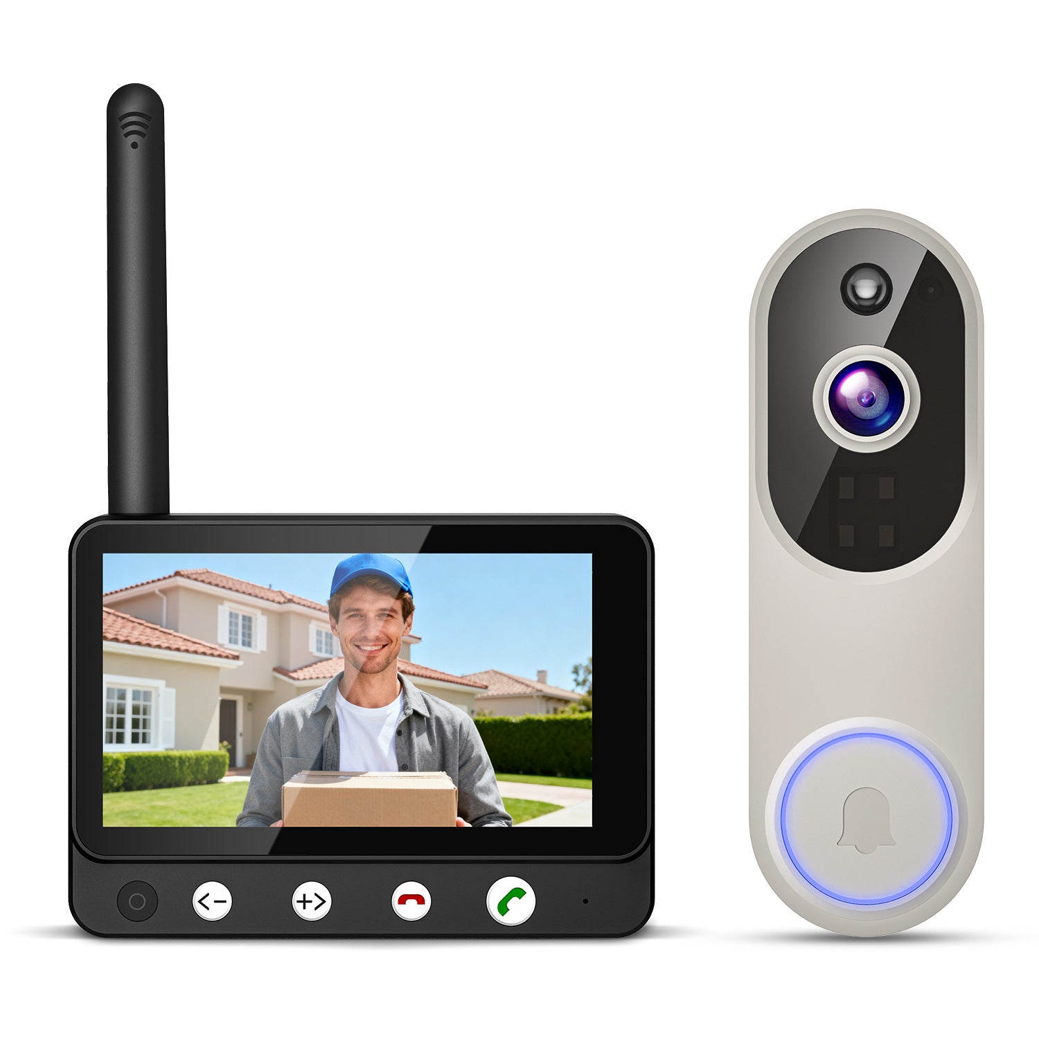 Wireless Video Doorbell Camera with Night Vision and Two-Way Audio
