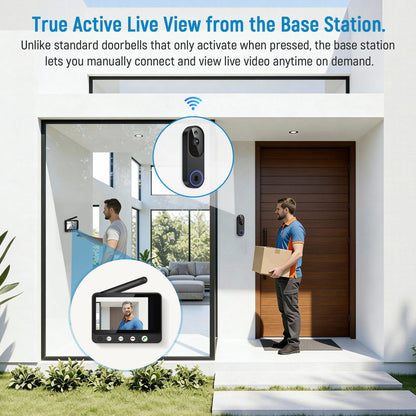 Wireless Video Doorbell Camera with Night Vision and Two-Way Audio