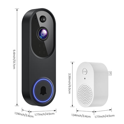 Wireless Video Doorbell Camera with Night Vision and Two-Way Audio