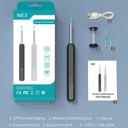 Wireless Visual Ear Scoop with Camera