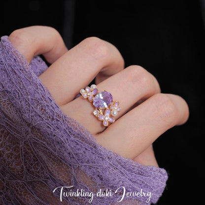Wisteria flower ring