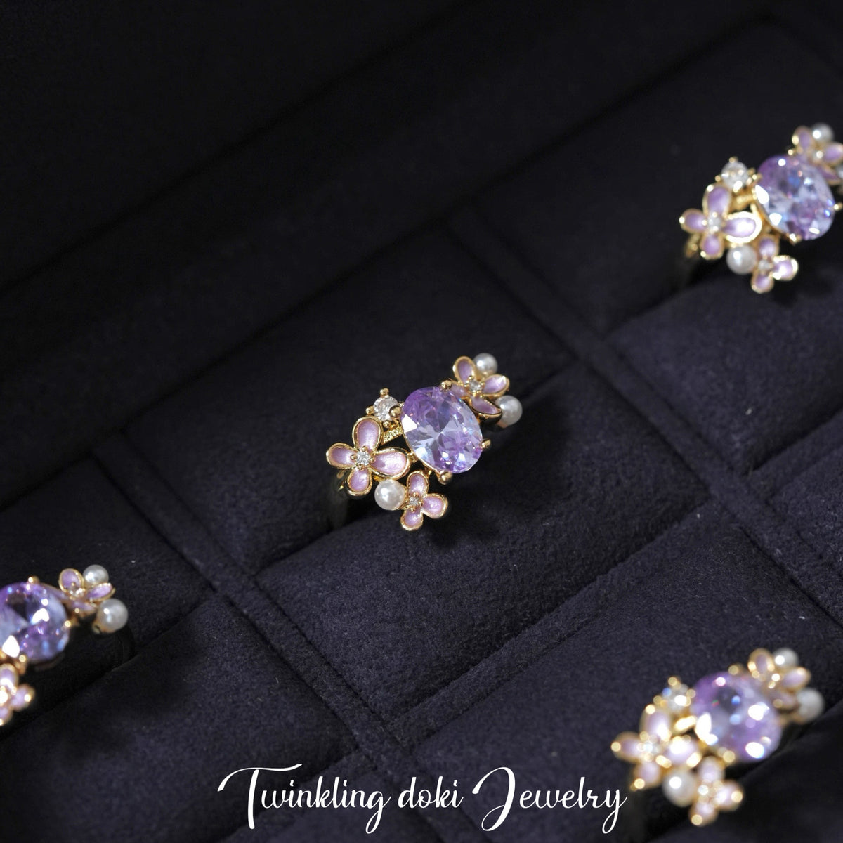 Wisteria flower ring