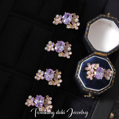 Wisteria flower ring