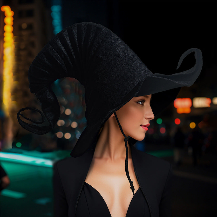 Witch Hat with Windproof Rope Halloween Costume Accessory