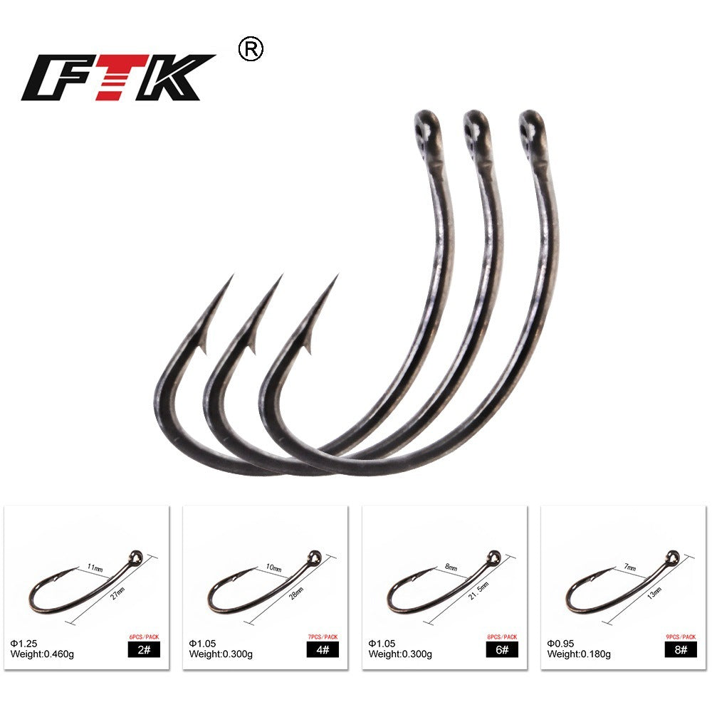 With barbed hooks