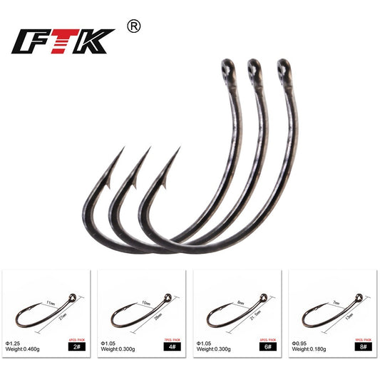 With barbed hooks