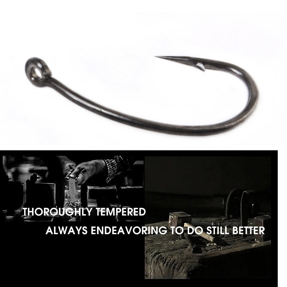 With barbed hooks