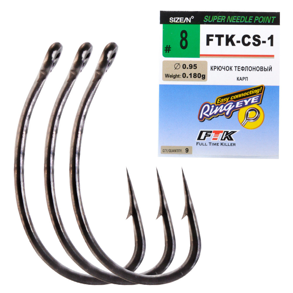 With barbed hooks