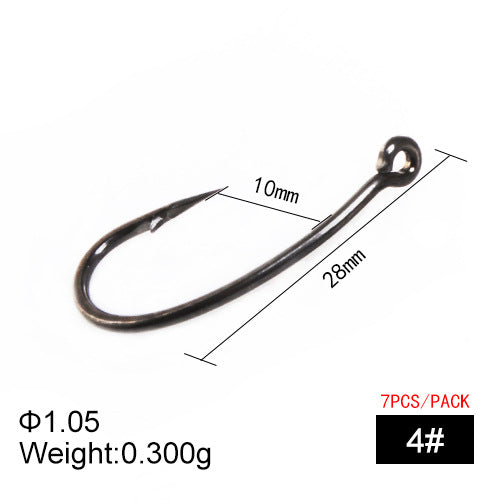 With barbed hooks