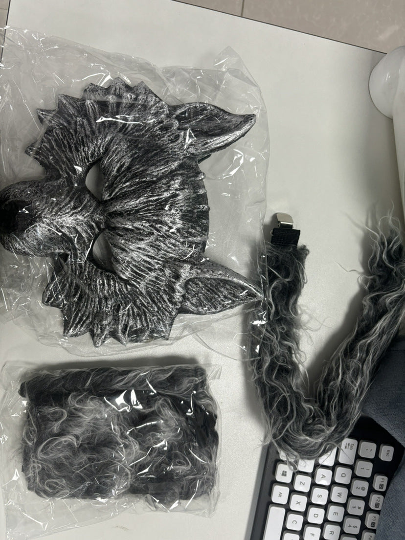 Wolf Ears Head Button Mask