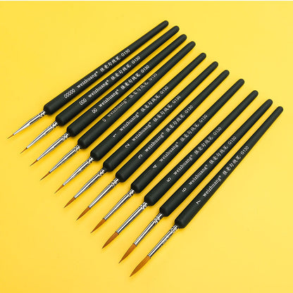 Wolf hair outlining brush