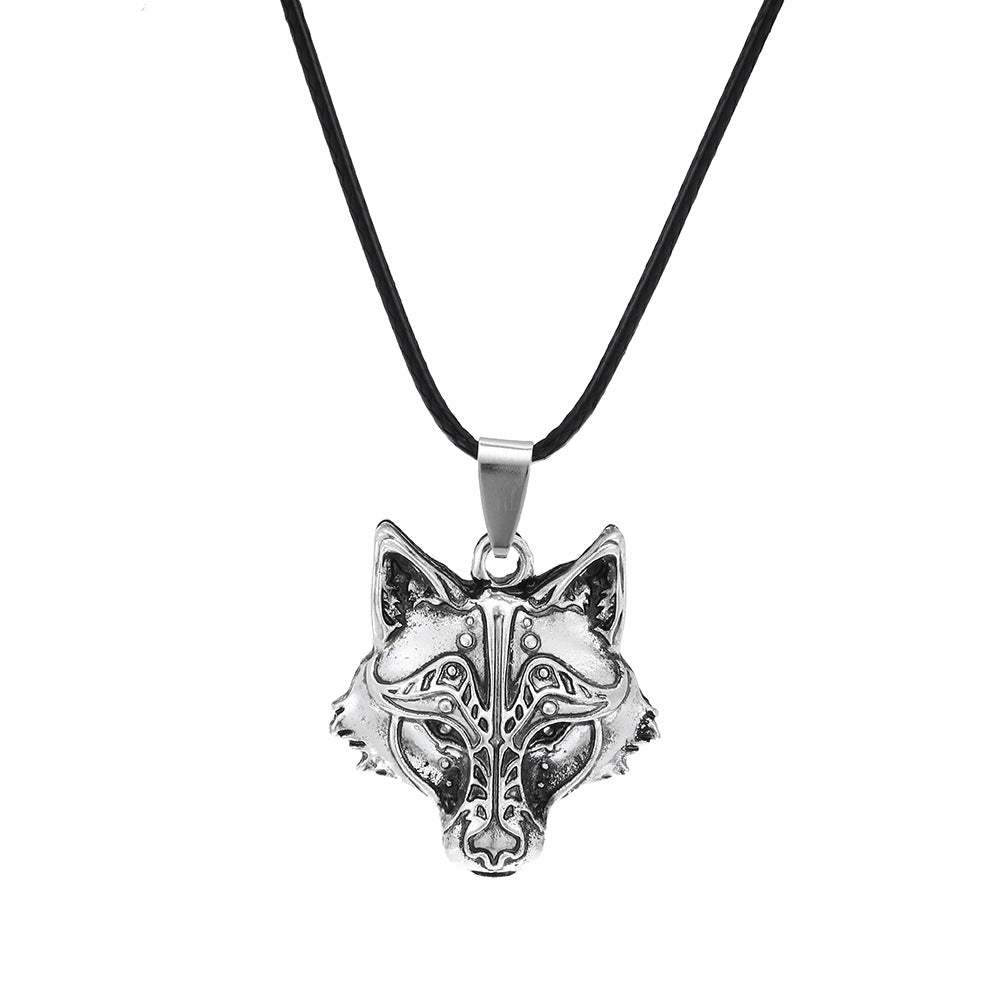 Wolf Head Metal Pendant