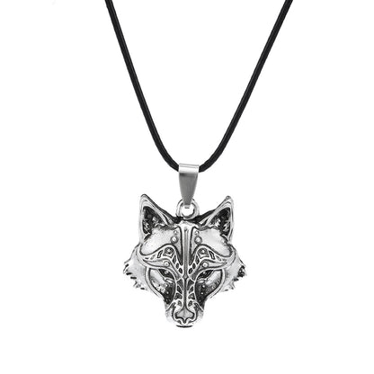 Wolf Head Metal Pendant