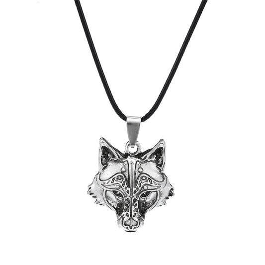 Wolf Head Metal Pendant