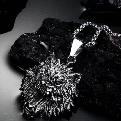 Wolf head necklace
