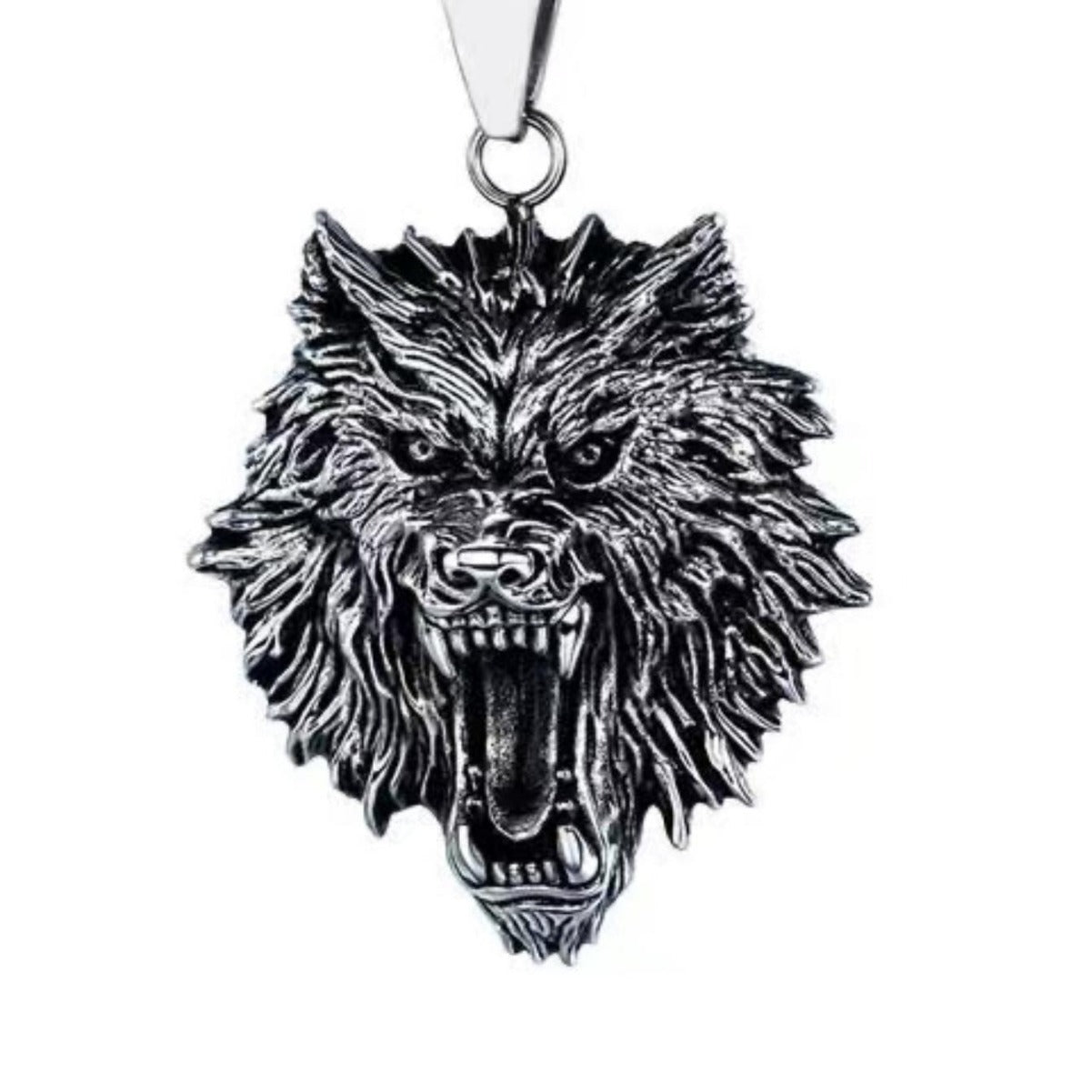 Wolf head necklace