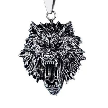 Wolf head necklace