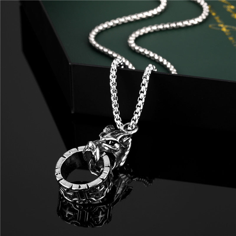 wolf head pendant