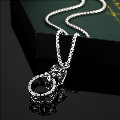 wolf head pendant
