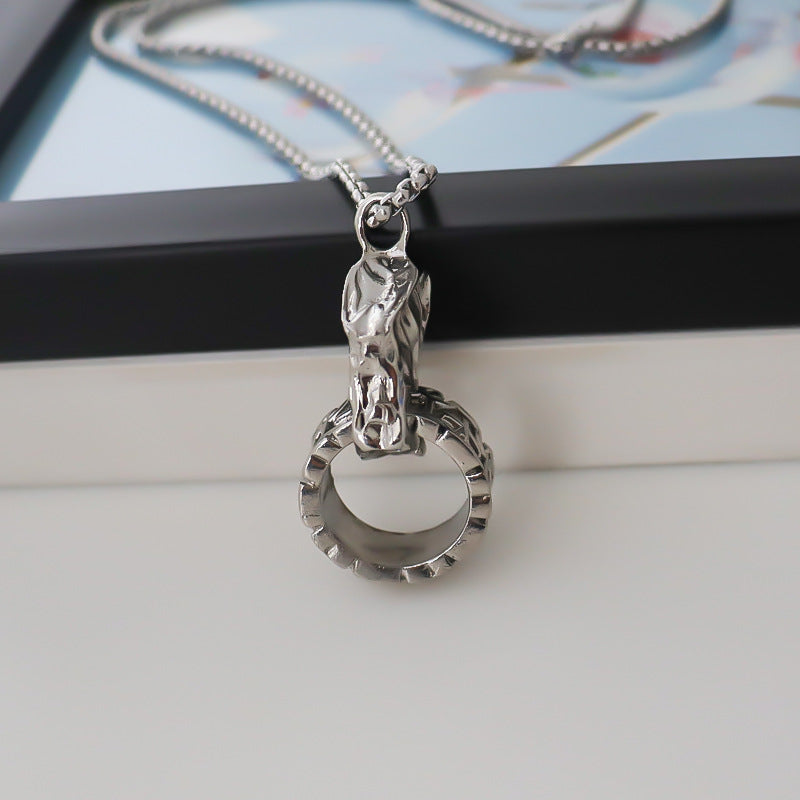 wolf head pendant