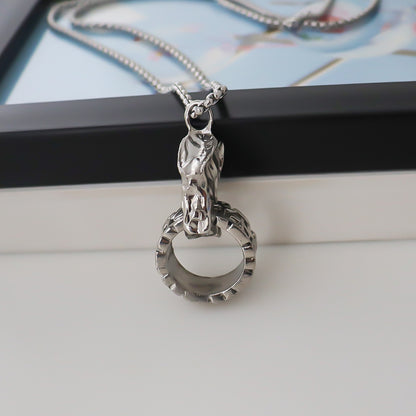 wolf head pendant