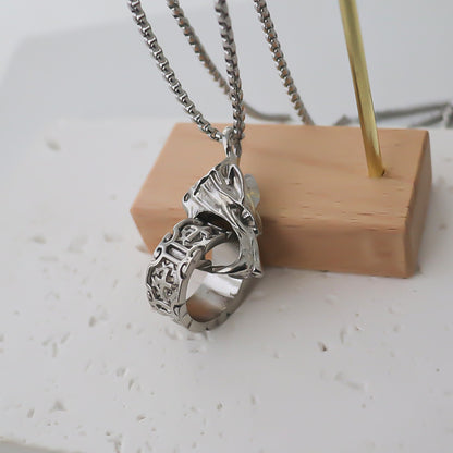 wolf head pendant