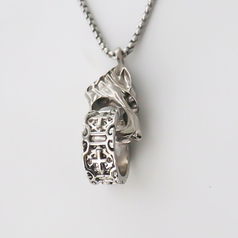 wolf head pendant