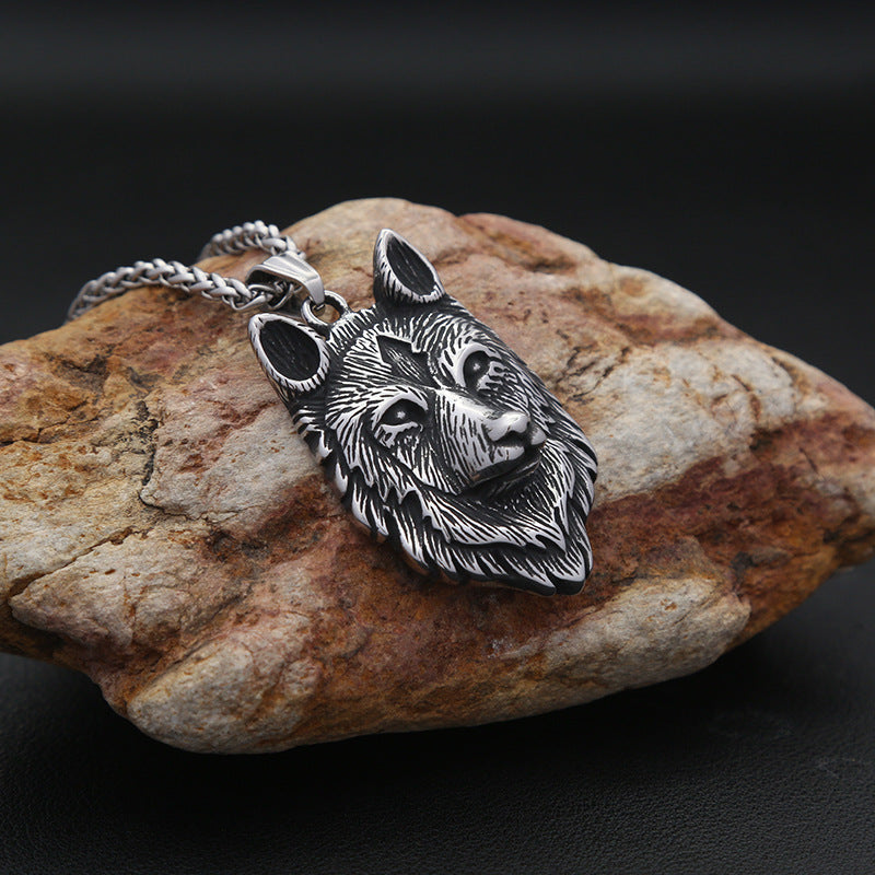 wolf head stainless steel pendant accessories