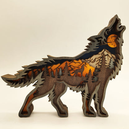 Wolf Totem Christmas Decoration Sculpture