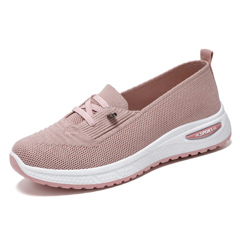 Women Breathable Knit Slip On Casual Shoes