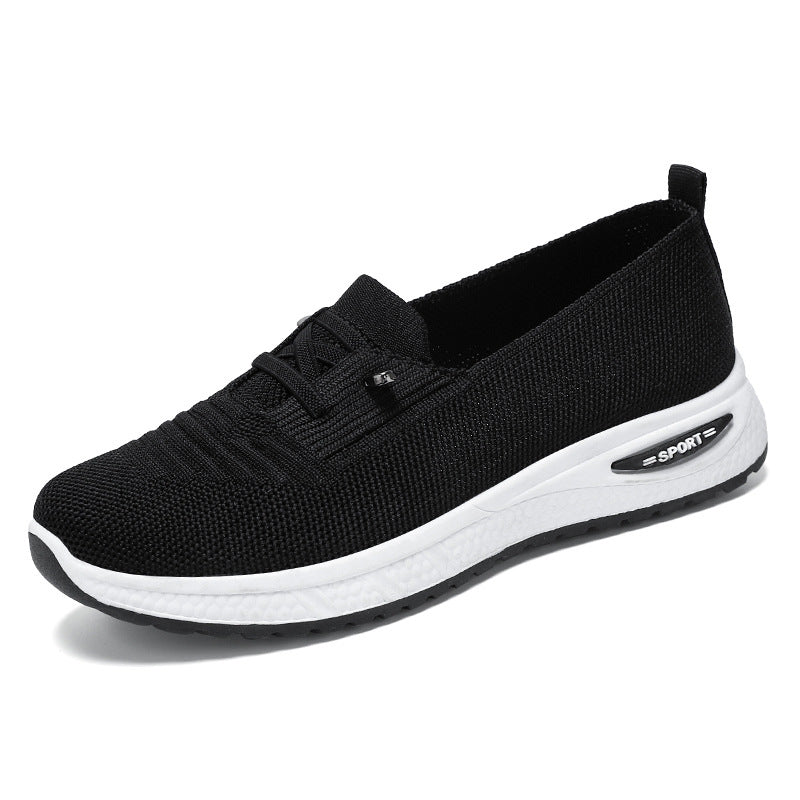 Women Breathable Knit Slip On Casual Shoes