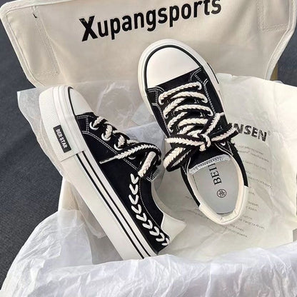 Women Casual Canvas Sneakers with Thick Sole