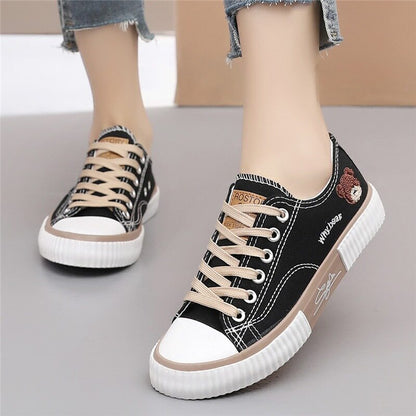 Women Casual Canvas Sneakers with Thick Sole