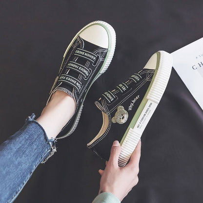 Women Casual Canvas Sneakers with Thick Sole