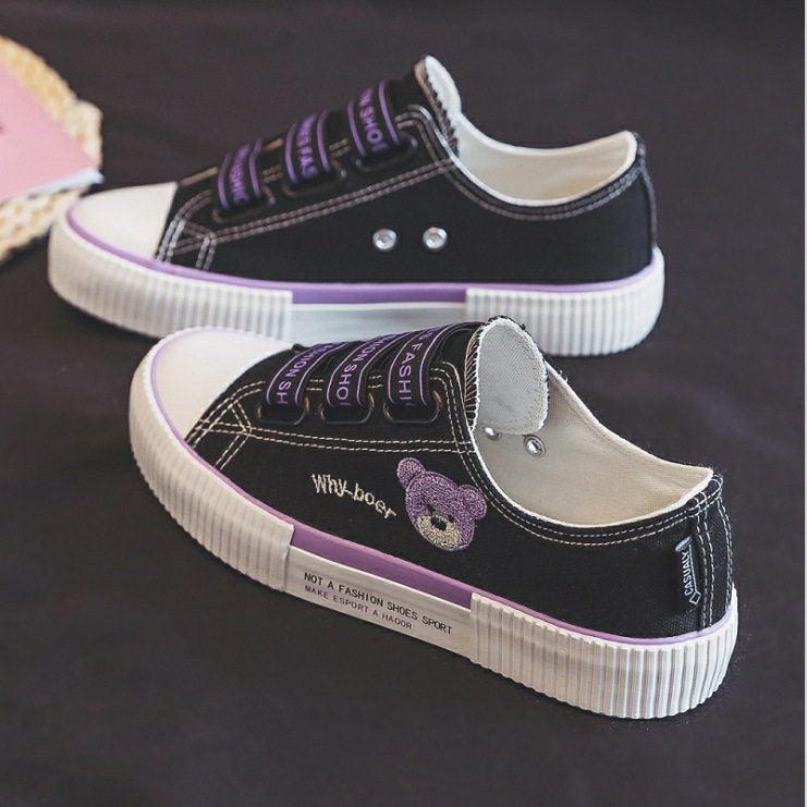 Women Casual Canvas Sneakers with Thick Sole