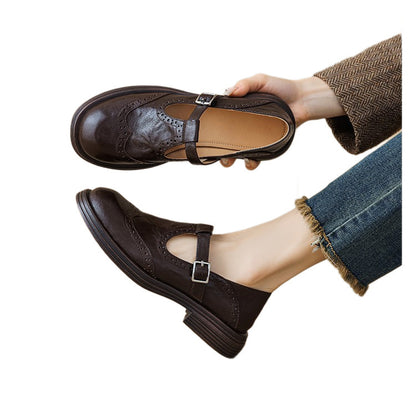 Women Casual Flat Buckle Shoes
