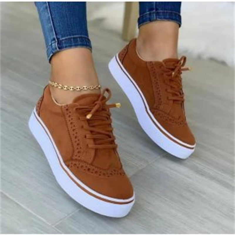 Women Casual Lace Up Flat Shoes