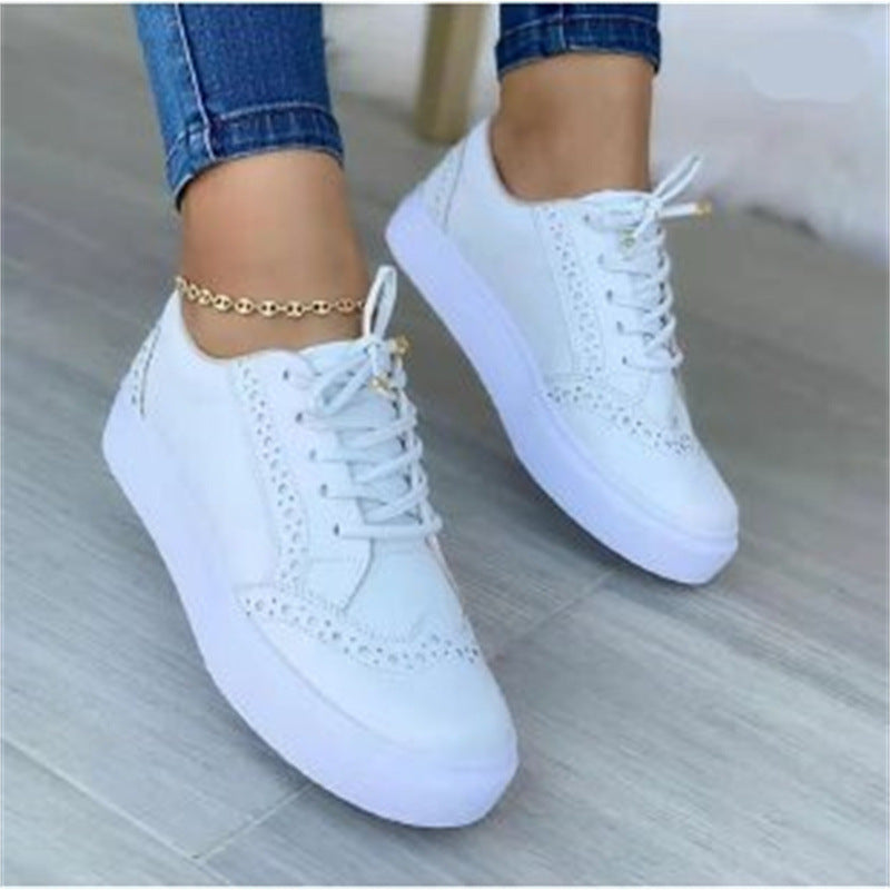 Women Casual Lace Up Flat Shoes