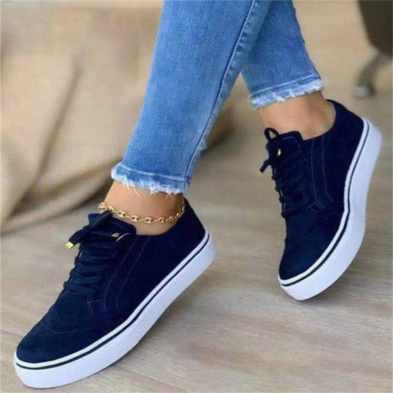 Women Casual Lace Up Flat Shoes