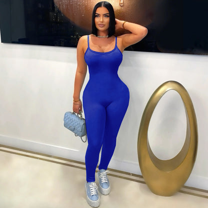 Women Comfortable Ribbed Strapless Backless Body Shaping Jumpsuit