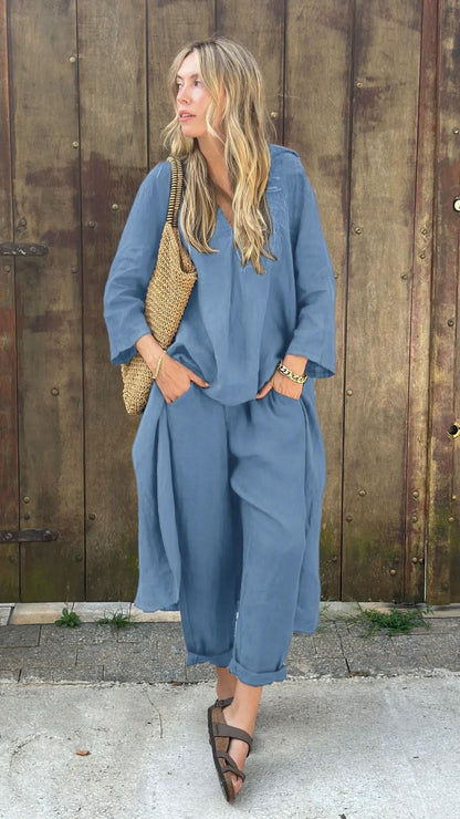 Women Cotton Linen Set