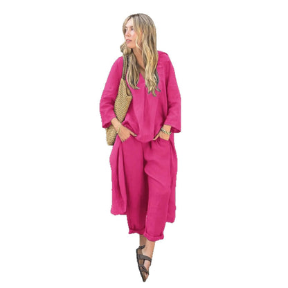 Women Cotton Linen Set