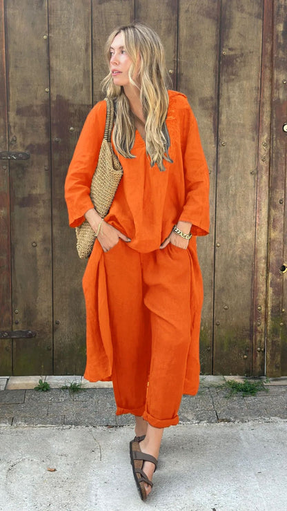 Women Cotton Linen Set