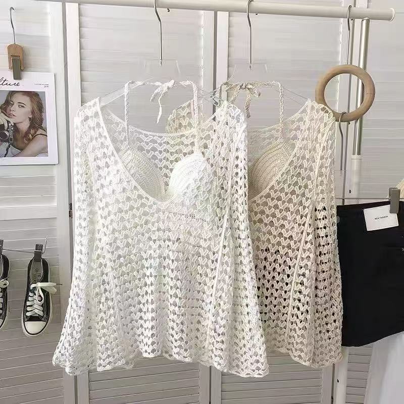 Women Crochet Coverup Set