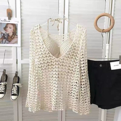 Women Crochet Coverup Set