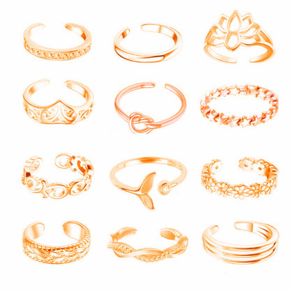 Women Fashion Open Toe Ring Lotus Knot Micro Diamond Anklet Jewelry