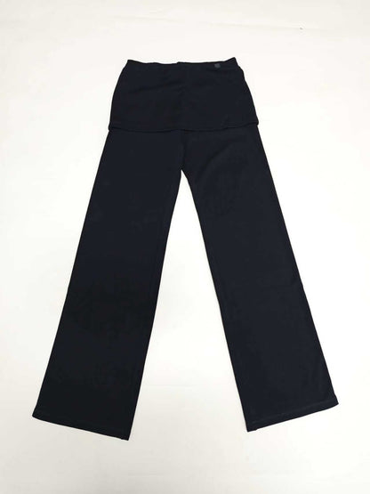 Women Faux Two Piece Straight Leg Stretch Skirt Pants