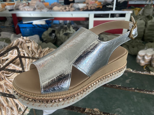 Women Fish Mouth Buckle Wedge Sandals