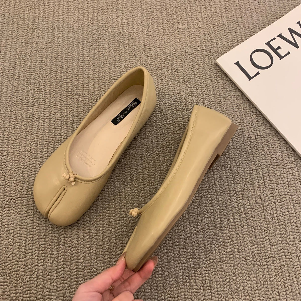 Women Flat Mule Split Toe Loafers